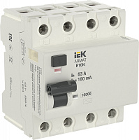  ARMAT Выключатель дифференциального тока R10N 4P 63А 100мА тип AC IEK