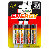  Батарейки Трофи LR6-4BL ENERGY POWER Alkaline (40/640/20480)