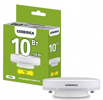  Лампа светодиодная T80 таблетка 10Вт 230В 3000К GX53 GENERICA