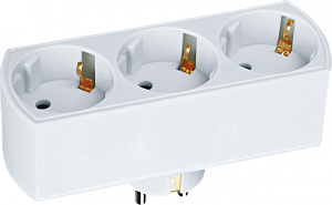  Разветвитель 3-м с заземл. 10А IP20 94 672 NAD-L-3E-WH в ряд Navigator 94672