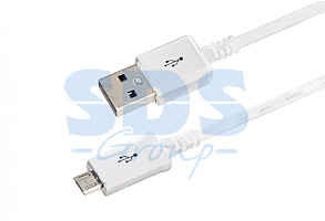 Кабель USB-A – micro USB, 1А, 1м, белый, длинный штекер REXANT