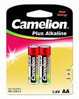  Camelion Plus Alkaline LR6 BL-2 (LR6-BP2, пальчиковая батарейка АА 1.5В)