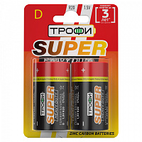 Батарейки Трофи R20-2BL SUPER HEAVY DUTY Zinc (12/96/4992)