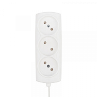  Удлинитель STANDARD 3 гнезда, 1,5м, 2х0,75мм², б/з, белый PROconnect