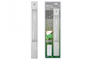  Светильник LED400х37 линейный, 2,5 Вт, акк.Li-Pol 900 mAh, датчик движ. и освещ, USB, TDM