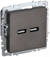  BRITE Розетка USB A+A 5В 3,1А РЮ10-1-БрТБ темная бронза IEK