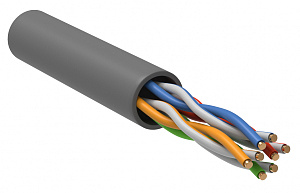  Витая пара U/UTP 5E 24AWG 4PR PVC 1м серый 100м РФ GENERICA