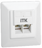  ITK Внутренняя информационная розетка RJ45 кат.6 UTP 2 порта