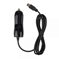  Автозарядка в прикуриватель microUSB (АЗУ) (5 V, 1000 mA) шнур прямой 1.2 м черная REXANT