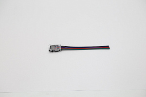  Разъем 4PIN с проводом для LED ленты RGB 10mm (подключение ленты к источнику питания)