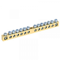  Шина PEN «земля-ноль» 6х9мм 14/1 (14 групп/крепеж по центру) REXANT