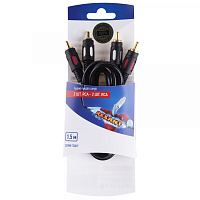  Шнур 2RCA - 2RCA, 1,5м, Gold REXANT