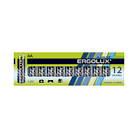  Ergolux Alkaline LR6 BP-12 (LR6 BP-12, пальчиковая батарейка АА 1.5В)
