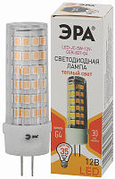  Лампочка светодиодная ЭРА STD LED JC-5W-12V-CER-827-G4 G4 5 Вт керамика капсула теплый белый свет