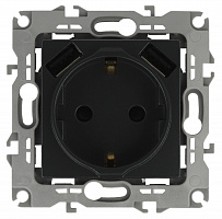  12-4109-05 ЭРА Розетка 2P+E 16A-250В, штор. с 2xUSB 5В-3А, Эра12, антрацит (10/100/2000)