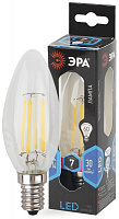 Лампочка светодиодная ЭРА F-LED B35-7W-840-E14 Е14 / Е14 7Вт филамент свеча нейтральный белый свет