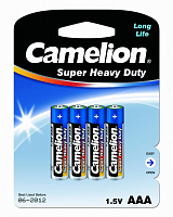  Camelion Blue R03 BL-4 (R03P-BP4B, мизинчиковая батарейка ААА 1.5В)
