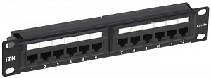  ITK 1U патч-панель кат.5E UTP 12 портов 10" (Dual IDC)