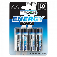  Батарейки Трофи LR6-4BL ENERGY MAX Alkaline (40/640/20480)