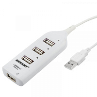  Разветвитель USB 2.0 на 4 порта белый REXANT