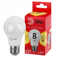  Лампочка светодиодная ЭРА RED LINE LED A55-8W-827-E27 R Е27 / E27 8 Вт груша теплый белый свет