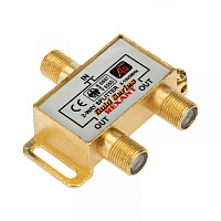  Делитель ТВх2 под F-разъем, 5-1000МГц, Gold (3 F-разъема в комплекте) REXANT