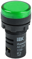  Лампа AD22DS(LED)матрица d=22мм зеленый 36В AC/DC IEK