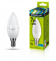  Ergolux LED-C35-7W-E14-4K (Эл.лампа светодиодная Свеча 7Вт E14 4500K 172-265В)