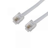  Удлинитель телефонный, плоский, RJ-11 (6P-4C), 25м, белый REXANT