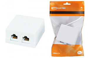  Компьютерная розетка 2xRJ-45 TDM