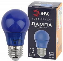  Лампочка светодиодная ЭРА STD ERABL50-E27 E27 / Е27 3Вт груша синий для белт-лайт