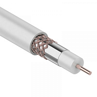  Кабель коаксиальный RG-6U, 75Ом, Cu/Al/Cu, 75%, 100м, INDOOR, белый REXANT