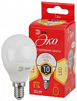  Лампочка светодиодная ЭРА RED LINE ECO LED P45-10W-827-E14 E14 / Е14 10Вт шар теплый белый свет