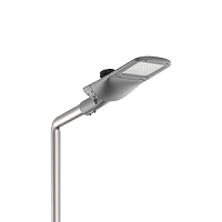  Светодиодный светильник VARTON уличный Tornado Yard крепление на консоль 30 Вт 2700 K 1..10V NEMA RAL7045 серый муар
