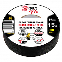  Изолента ЭРА PRO PROFLEEC1915 на основе флиса 19мм х 15м, 0,3мм черная