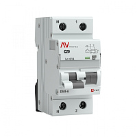  Дифференциальный автомат DVA-6 1P+N 20А (C) 100мА (A) 6кА EKF AVERES