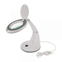  Лупа настольная 3D с подсветкой 30 SMD LED, ø100мм, белая REXANT