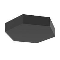  Блок Gexus 520х600 Solid подвесной RAL9005 черный муар