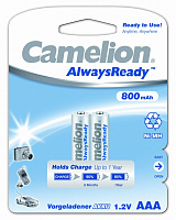  Camelion Always Ready AAA- 800mAh Ni-Mh BL-2 (NH-AAA800ARBP2, аккумулятор, 1.2В)