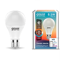  Лампа Gauss Smart Home A60 8,5W 806lm 2700-6500К E27 изм.цвет.темп.+диммирование LED 1/10/40