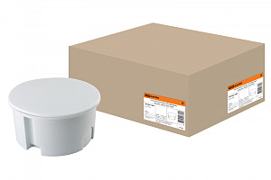  Распаячная коробка СП D80х40мм, крышка, серая, IP20, TDM