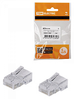  Разъем RJ-45 UTP для кабеля кат. 5Е, 8P8C (2 шт), TDM