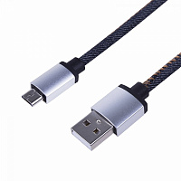  Кабель USB-A – micro USB, 2,4А, 1м, в джинсовой тканевой оплетке REXANT