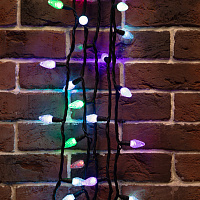  Гирлянда светодиодная Мультишишки Ø23мм 10м 80 LED RGB черный каучук IP67 быстрая смена цвета 230В нужен блок 315-000 NEON-NIGHT