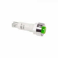  Индикатор c ОТРАЖАТЕЛЕМ  Ø10  220V  зеленый  (RWE-209)  REXANT