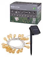  Гирлянда ССГ "Бусины" на солнечной батарее, 4 м, 20 LED, желтый, IP54, TDM