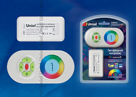  ULC-G10-RGB WHITE Контроллер для управления многоцветными светодиодными источниками света 12/24B с пультом ДУ 2,4ГГц. Цвет пульта белый.