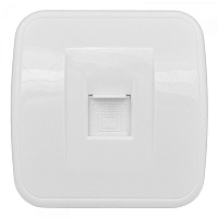  Минск Розетка RJ-45 1-местная, ОП 1А, 120В, белая EKF Basic