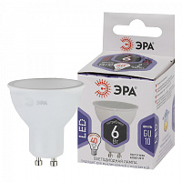  Лампочка светодиодная ЭРА STD LED MR16-6W-860-GU10 GU10 6Вт софит холодный дневной свет