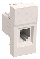  Розетка компьютерная РКИ-10-00-П RJ-45 UTP кат.5e (на 1 модуль) ПРАЙМЕР белая IEK